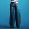 Custom Designer Washed Jeans | Flame Embroidery Flare Pants| Streetwear Trouses Factory