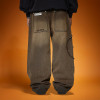 Custom Wash Gradient Jeans | High Waist Vintage Baggy Stacked Trouses | Men's Oversize Jeans