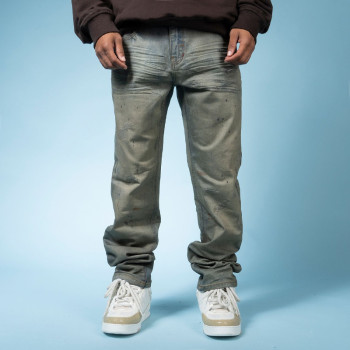 Custom Ink Splash Jeans | Acid Wash Vintage Distressed Trouses | Oversize Jeans Supplier