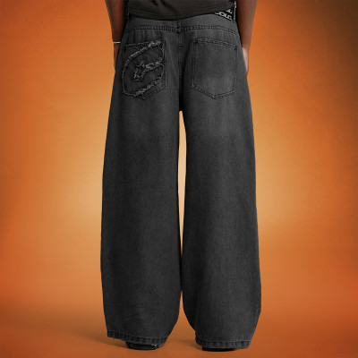 Custom Casual Man's Denim Pants | Baggy Soft Straight Fashion Jeans | Pants Manufacturer