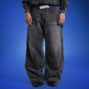 Custom Embroidered Letter Logo Jeans | High Waist Casual Flare Pants | Fashion Jeans Manufacturer