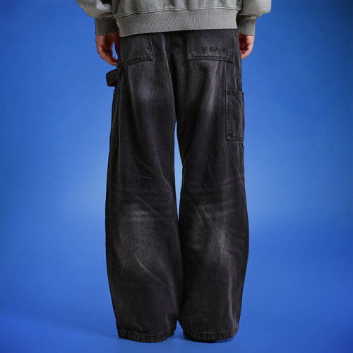 Custom Embroidered Letter Logo Jeans | High Waist Casual Flare Pants | Fashion Jeans Manufacturer