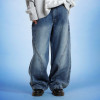 Custom Vintages Rivet Jeans | Distressed Back Pockets Oversize Denim Pants | Jeans Factory