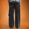 Custom Baggy Cargo Jeans | Utility Pocket Straight Leg Pants | Streetwear Pants Manufacturer