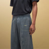 Custom Dark Gray Wash Shorts | Vintage Distressed Drawstring Breathable | Gym Manufacturer