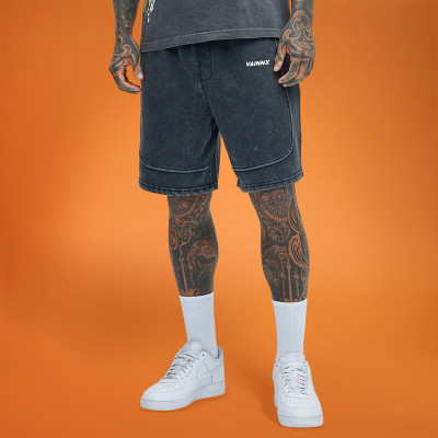 Custom Blank Plain Sports Shorts | Summer Wash Denim Shorts | Breathable Striped Gym Shorts