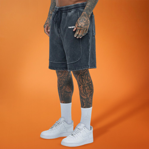 Custom Blank Plain Sports Shorts | Summer Wash Denim Shorts | Breathable Striped Gym Shorts