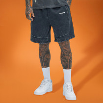 Custom Blank Plain Sports Shorts | Summer Wash Denim Shorts | Breathable Striped Gym Shorts