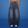 Custom Letters Embroidered Logo Jeans | Outdoor Casual Baggy Wide Leg Flared Trouses