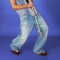 Custom Oversize Baggy Jeans | OEM High Quality Vintage Light Blue Trouses | Fashion Jeans Supplier