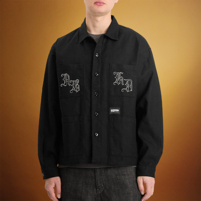 Custom Men's Long Sleeved Shirt | Letter Embroidery Button Shirt | Streetwear Supplier