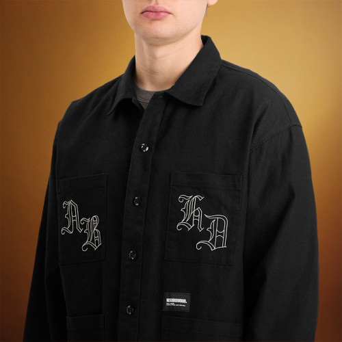 Custom Men's Long Sleeved Shirt | Letter Embroidery Button Shirt | Streetwear Supplier