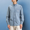 Custom Men's Stripe Shirt | Letter Embroidered Denim Shirt | Streetwear Supplier