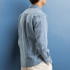 Custom Men's Stripe Shirt | Letter Embroidered Denim Shirt | Streetwear Supplier