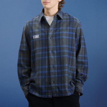 Custom Striped Plaid Shirt |  Baggy Shoulder Fashion Streetwear | Long Sleeved Lapel Shirt