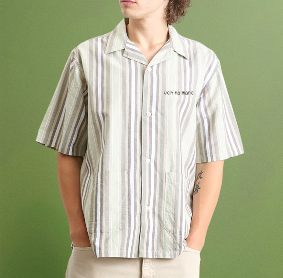 Custom Digital Print Shirt |  Boxy Cuban Collar Short Sleeved Shirt | Fashion Streetwear Supplier