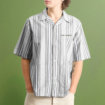 Custom Digital Print Shirt |  Boxy Cuban Collar Short Sleeved Shirt | Fashion Streetwear Supplier