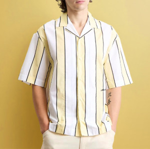 Custom Vertical Stripe Shirt | 100% Cotton Stitched Print Short Sleeves Shirt