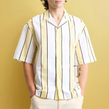 Custom Vertical Stripe Shirt | 100% Cotton Stitched Print Short Sleeves Shirt