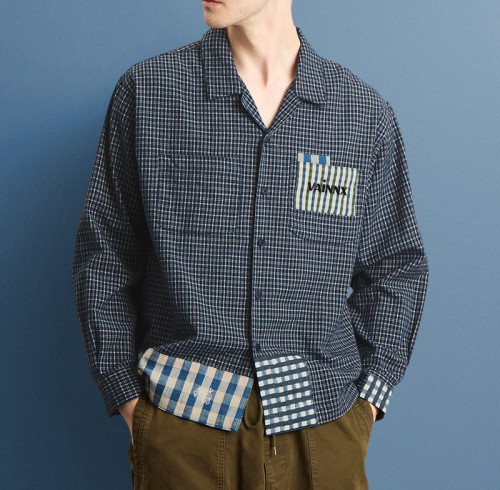 Custom 140 Gsm Cotton Linen Shirt | Two Tone Chambray Style Shirt | Men's Fashion Shirt