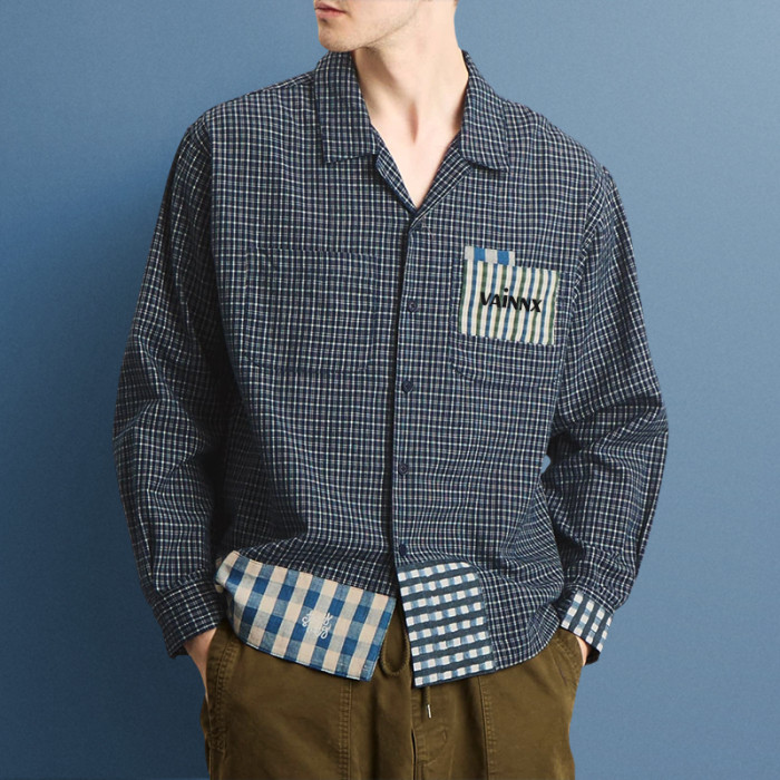 Custom 140 Gsm Cotton Linen Shirt | Two Tone Chambray Style Shirt | Men's Fashion Shirt