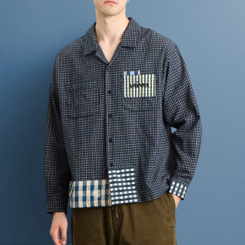 Custom 140 Gsm Cotton Linen Shirt | Two Tone Chambray Style Shirt | Men's Fashion Shirt