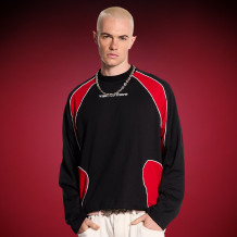 Custom Men's Long Sleeve Splice T-shirt | 100% Cotton Heavyweight Designer T-shirt