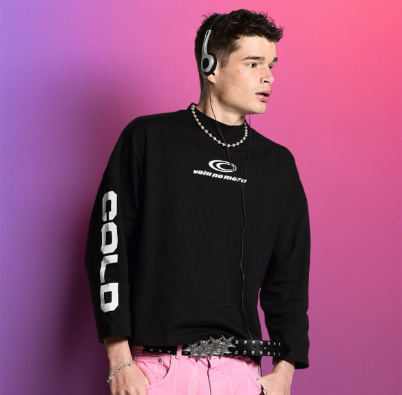 Custom Men's Crew Neck Pullover T-shirt | Casual Baggy Long Sleeve Streetwear | T-shirt Manufacturer