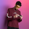 Custom Men's Crew Neck Pullover T-shirt | Casual Baggy Long Sleeve Streetwear | T-shirt Manufacturer