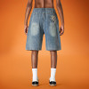 Custom Men's Summer Denim Shorts | Luxury Wide Leg Distressed Vintage Embroidery | Fashion Supplier
