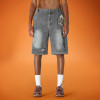 Custom Men's Summer Denim Shorts | Luxury Wide Leg Distressed Vintage Embroidery | Fashion Supplier