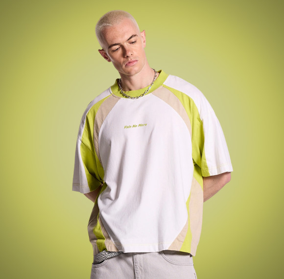 Custom 100% Cotton T-shirt | Design Your Own Shirt | Oversize Heavy Color blocking T-shirt