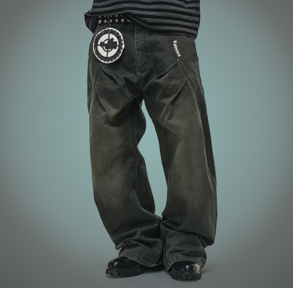 100% Cotton Men's Custom Jeans |Loose Fit Mens Baggy Jeans | Streetwear Factory