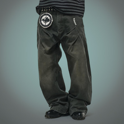 100% Cotton Men's Custom Jeans |Loose Fit Mens Baggy Jeans | Streetwear Factory