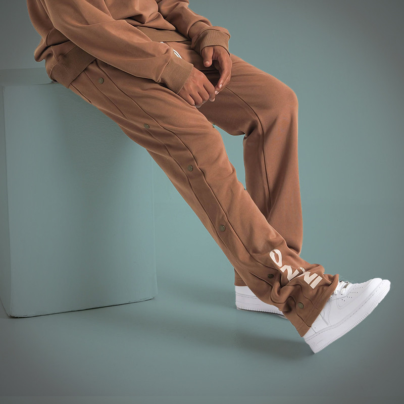 Zipper Pocket Leg Flared Pants