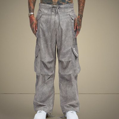 Custom Print Logo Pants | Plus Size Wide Leg Cargo Pants | Streetwear Pants Manufacturer
