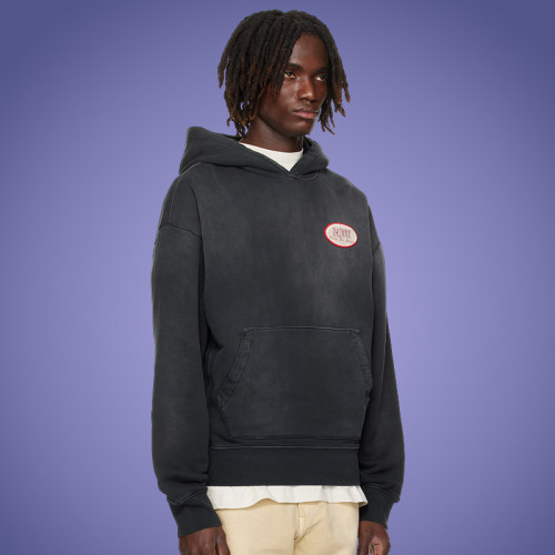 Custom 100% Cotton Logo Hoodie | Vintage Acid Wash Black Hoodie | Streetwear Hoodie Manufacturer