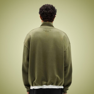 Custom Cotton Solid Color Crewneck Sweatshirt | High Quality Long Sleeves Sweatshirt | Half Zip Pullover