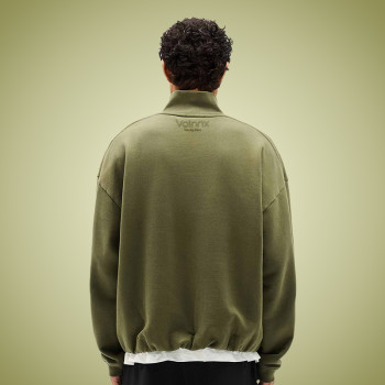 Custom Cotton Solid Color Crewneck Sweatshirt | High Quality Long Sleeves Sweatshirt | Half Zip Pullover