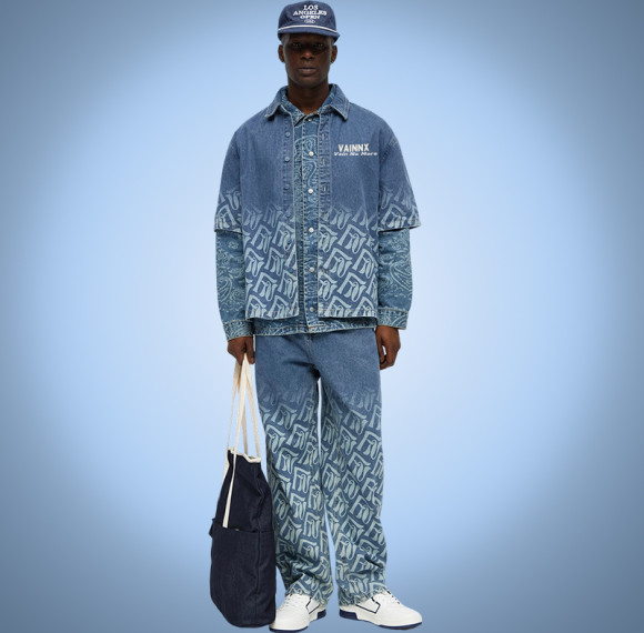 Custom Printing Cotton Denim Two Piece Set | 2 Piece Denim Pants and Jacket Set | Streetwear Manufacturer