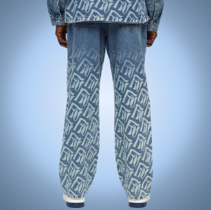 Custom Printing Cotton Denim Two Piece Set | 2 Piece Denim Pants and Jacket Set | Streetwear Manufacturer