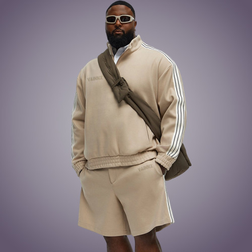 Custom Cotton Shorts and Zip up Jacket Tracksuit Set | Stylish Streetwear | Streetwear Manufacturer