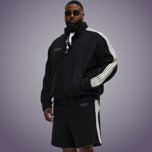 Custom Cotton Shorts and Zip up Jacket Tracksuit Set | Stylish Streetwear | Streetwear Manufacturer