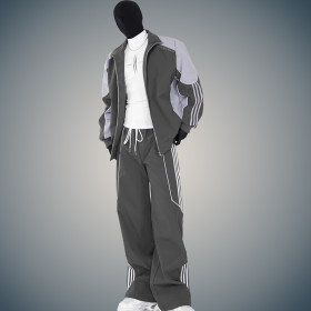Men's Zipper Tracksuits | Logo Design Customizable Sweatsuit | Streetwear Supplier