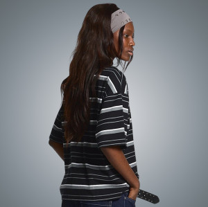 Custom Oversize Drop Shoulder Logo Tshirt Design | Custom Tshirt Manufacturer | Custom Stripe Design Tshirt