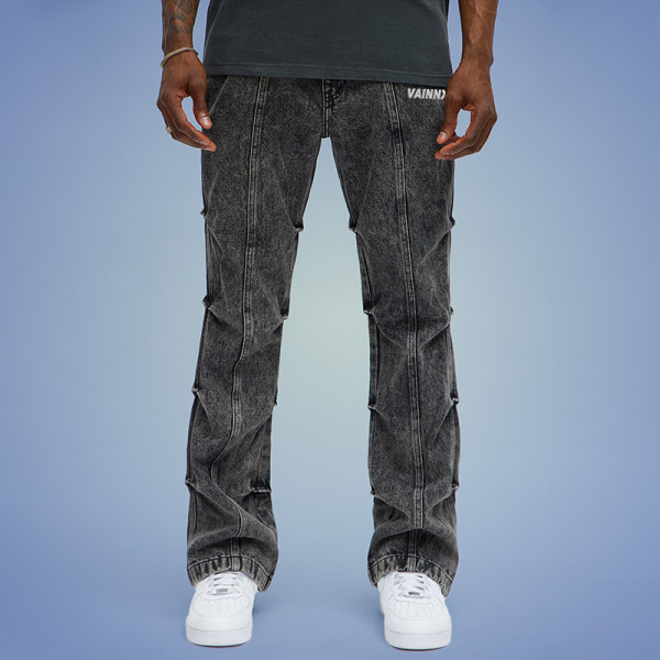 Custom Washed Mens Jeans |OEM ODM Denim Jeans Supplier | Custom Logo Streetwear Jeans manufacturers