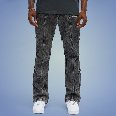 Custom Washed Mens Jeans |OEM ODM Denim Jeans Supplier | Custom Logo Streetwear Jeans manufacturers