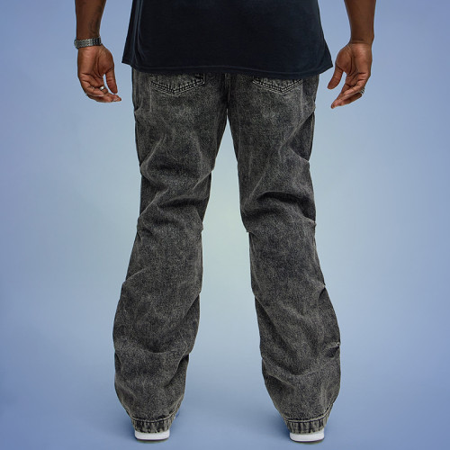 Custom Washed Mens Jeans |OEM ODM Denim Jeans Supplier | Custom Logo Streetwear Jeans manufacturers