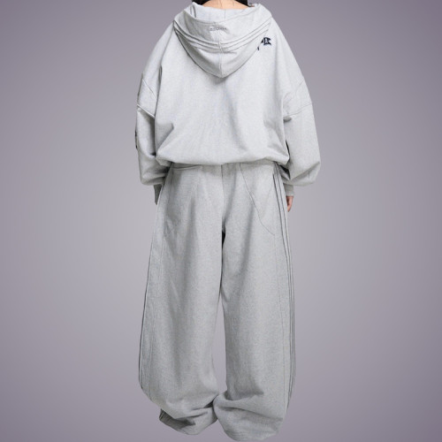 Custom Fleece French Terry Loose Fitting Sweatsuits | Custom Logo Streetwear Apparel Manufacturers | OEM ODM Streetwear Clothing Manufacturers