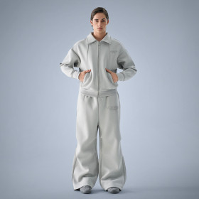 Cotton Custom Zip Up Logo Sweatsuits | Mens Designer Tracksuits | OEM ODM Streetwear Clothing Manufacturer